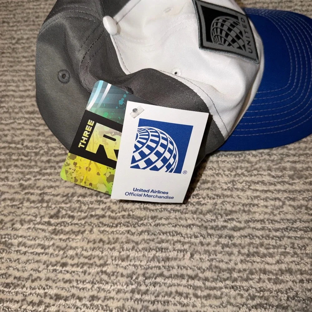 United Logo Hat in Blue, White, and Gray - Picture 3 of 4